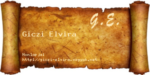 Giczi Elvira névjegykártya